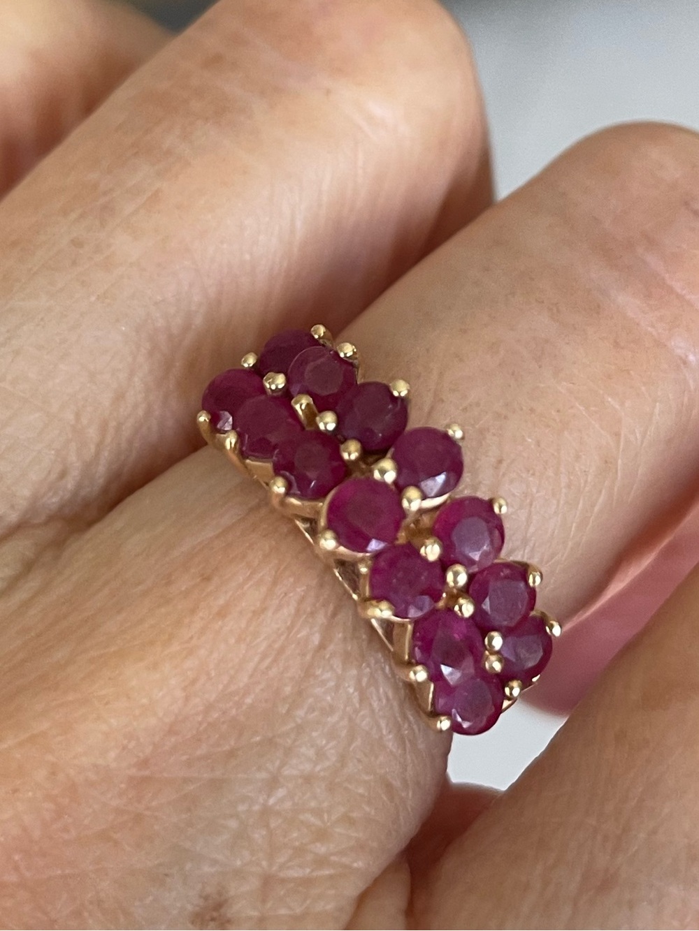 Vintage 10k Natural Ruby Ring